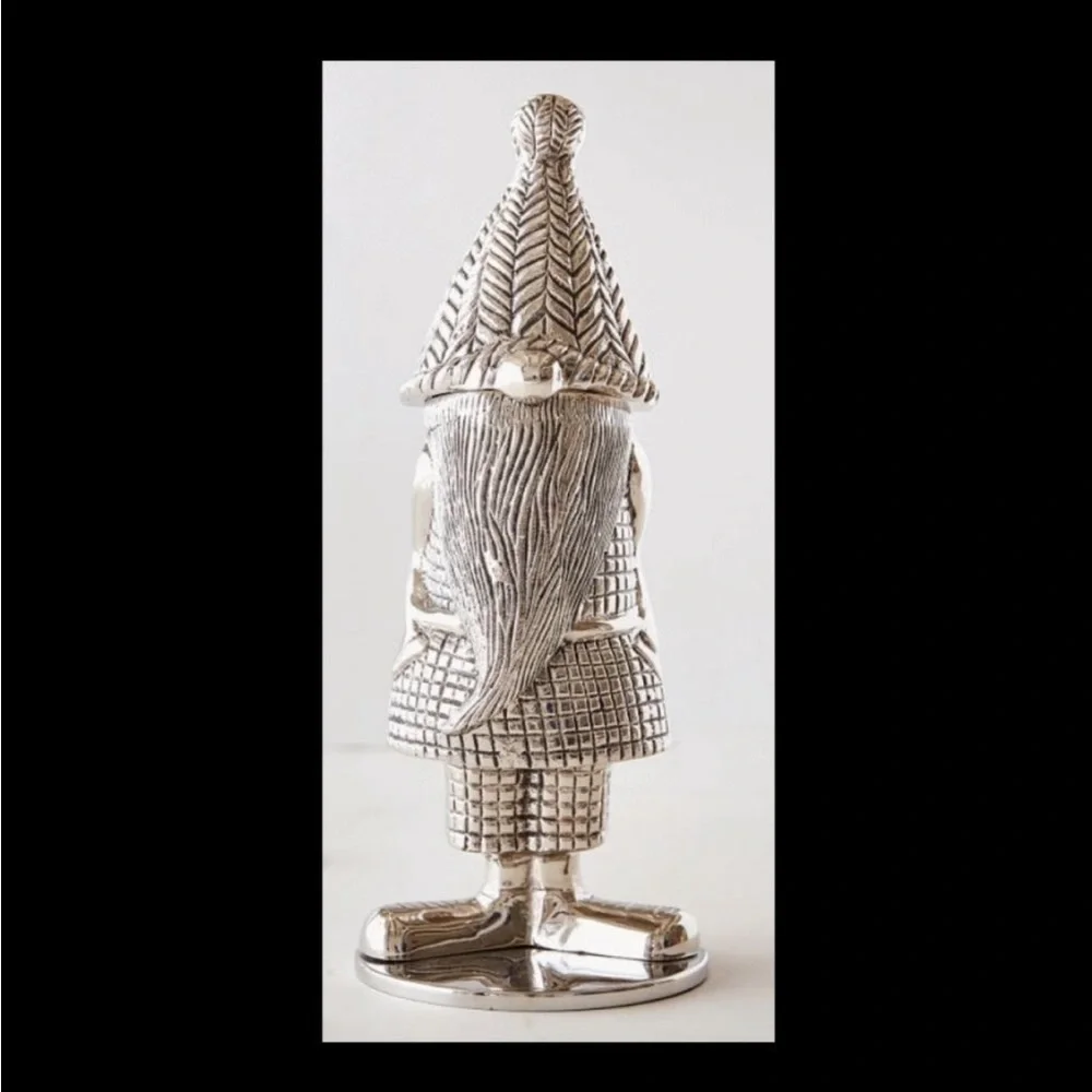 🆕RARE🆕 Pottery Barn Gnome Shaped Metal Cocktail Shaker 14 OZ 5.75